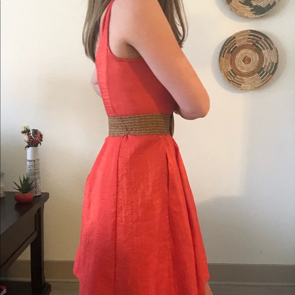 *SOLD* Nine West sleeveless a line salmon orange - Picture 8 of 10
